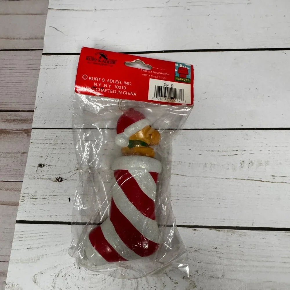 Woodstock in a Stocking Christmas Ornament Kurt Adler 3 1/2
